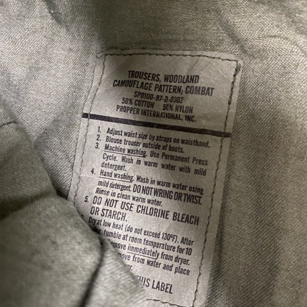 Military Trousers Woodland Camo Uniform Pants Size Medium Regular - Picture 5 of 7